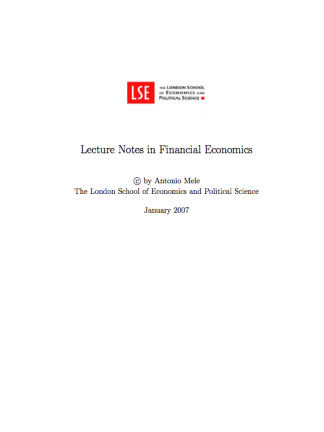 lecture notes in financial Economies