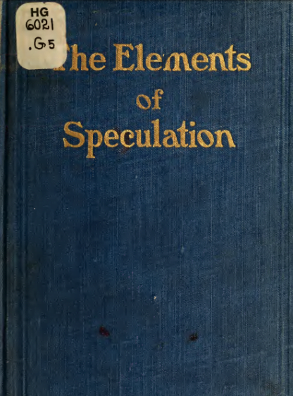 The elements of speculation x